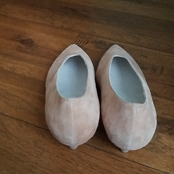 Jeffrey Campbell beige/pink suede Cara heels - Picture 2 of 4